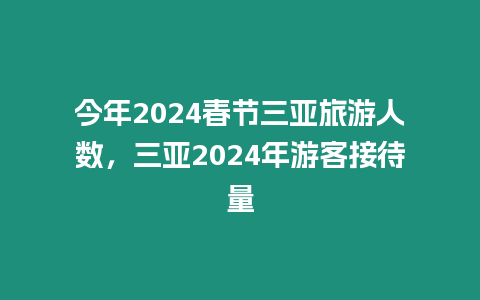 今年2024春節三亞旅游人數，三亞2024年游客接待量