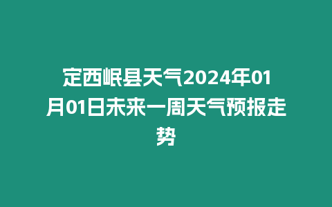 定西岷縣天氣2024年01月01日未來一周天氣預報走勢