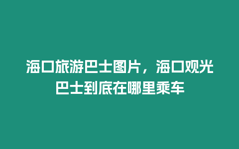 海口旅游巴士圖片，海口觀光巴士到底在哪里乘車