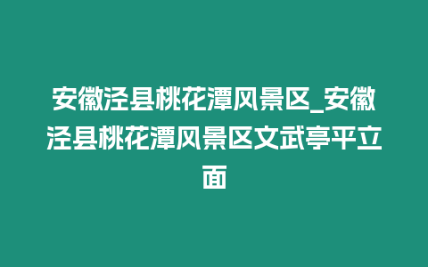 安徽涇縣桃花潭風(fēng)景區(qū)_安徽涇縣桃花潭風(fēng)景區(qū)文武亭平立面