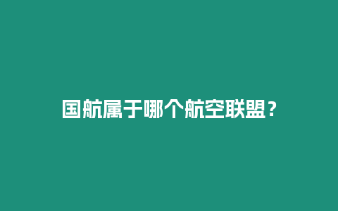 國航屬于哪個航空聯盟？