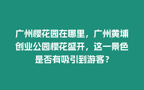 廣州櫻花園在哪里，廣州黃埔創(chuàng)業(yè)公園櫻花盛開，這一景色是否有吸引到游客？