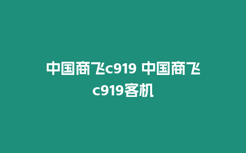 中國商飛c919 中國商飛c919客機