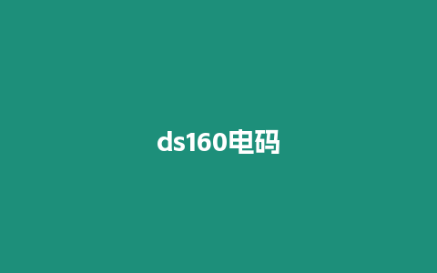 ds160電碼