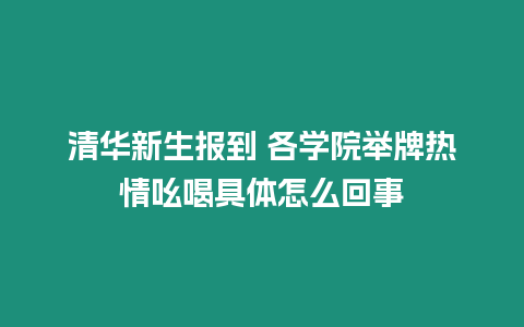 清華新生報到 各學院舉牌熱情吆喝具體怎么回事