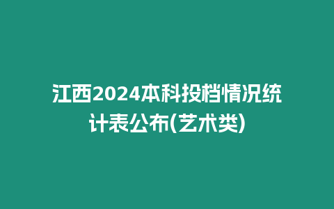 江西2024本科投檔情況統計表公布(藝術類)