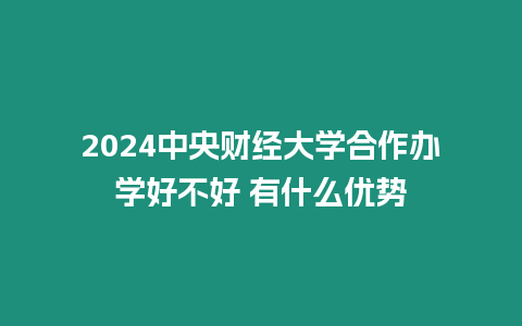 2024中央財經大學合作辦學好不好 有什么優勢