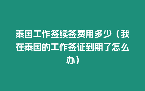 泰國工作簽續簽費用多少（我在泰國的工作簽證到期了怎么辦）