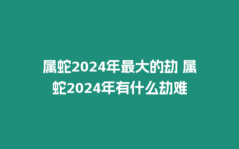 屬蛇2024年最大的劫 屬蛇2024年有什么劫難