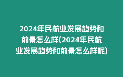 2024年民航業發展趨勢和前景怎么樣(2024年民航業發展趨勢和前景怎么樣呢)