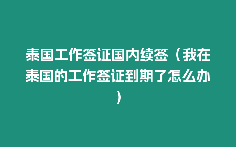 泰國工作簽證國內續簽（我在泰國的工作簽證到期了怎么辦）