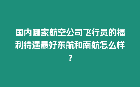 國內哪家航空公司飛行員的福利待遇最好東航和南航怎么樣？