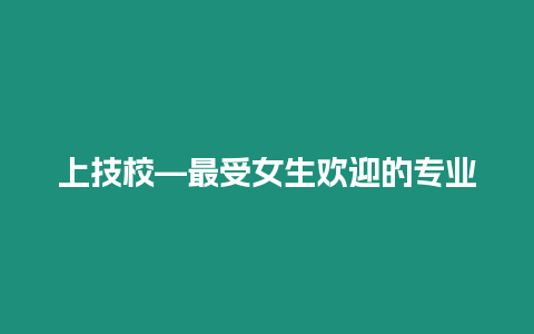 上技?！钍芘鷼g迎的專業