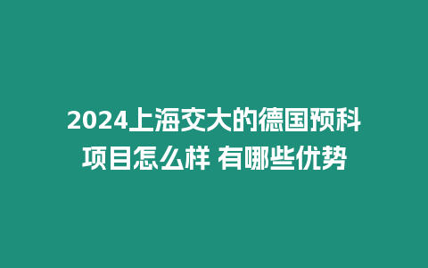 2024上海交大的德國預科項目怎么樣 有哪些優勢