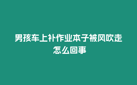 男孩車上補(bǔ)作業(yè)本子被風(fēng)吹走 怎么回事