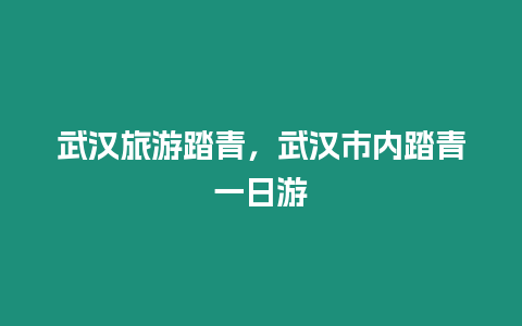 武漢旅游踏青，武漢市內踏青一日游