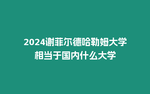 2024謝菲爾德哈勒姆大學相當于國內什么大學