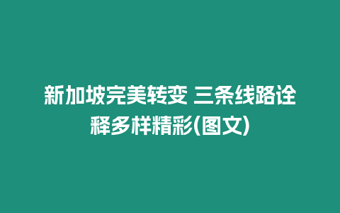 新加坡完美轉變 三條線路詮釋多樣精彩(圖文)