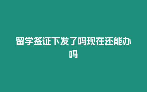 留學簽證下發了嗎現在還能辦嗎