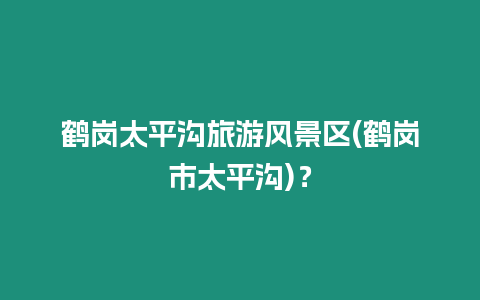 鶴崗太平溝旅游風景區(qū)(鶴崗市太平溝)？