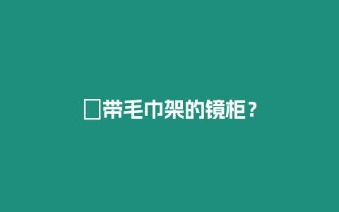 ?帶毛巾架的鏡柜？