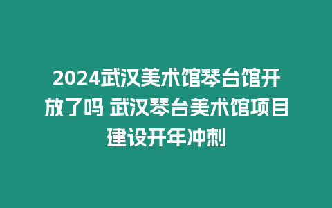 2024武漢美術館琴臺館開放了嗎 武漢琴臺美術館項目建設開年沖刺