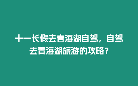 十一長假去青海湖自駕，自駕去青海湖旅游的攻略？