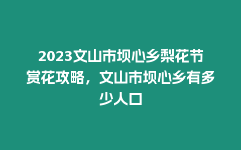 2023文山市壩心鄉梨花節賞花攻略，文山市壩心鄉有多少人口