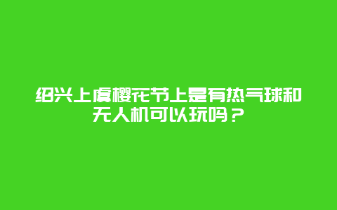 紹興上虞櫻花節(jié)上是有熱氣球和無(wú)人機(jī)可以玩嗎？