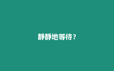 靜靜地等待？