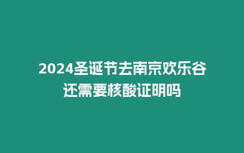 2024圣誕節去南京歡樂谷還需要核酸證明嗎