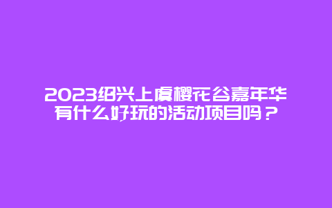 2024紹興上虞櫻花谷嘉年華有什么好玩的活動項目嗎？