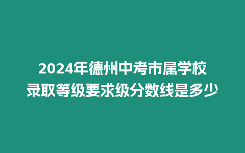 2024年德州中考市屬學校錄取等級要求級分數線是多少