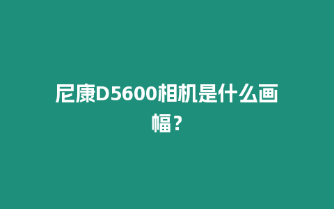 尼康D5600相機是什么畫幅？