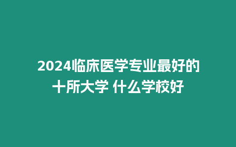 2024臨床醫(yī)學(xué)專業(yè)最好的十所大學(xué) 什么學(xué)校好