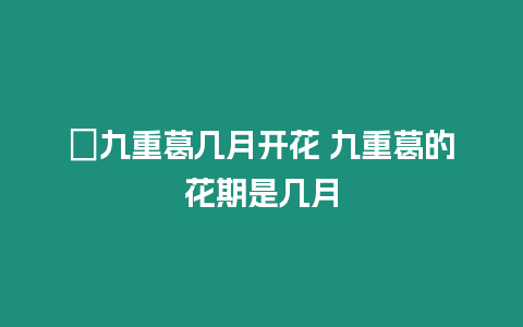 ?九重葛幾月開花 九重葛的花期是幾月