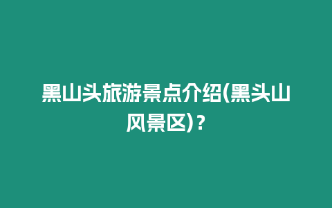 黑山頭旅游景點介紹(黑頭山風(fēng)景區(qū))？