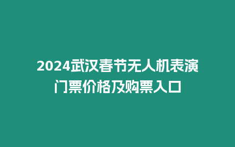 2024武漢春節無人機表演門票價格及購票入口