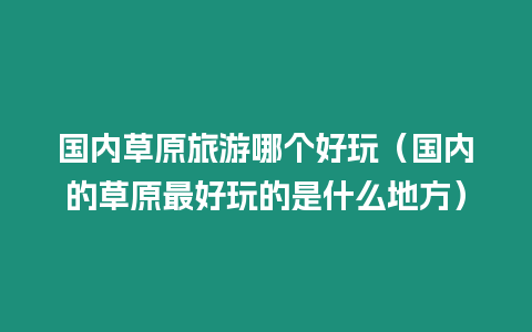 國內草原旅游哪個好玩（國內的草原最好玩的是什么地方）