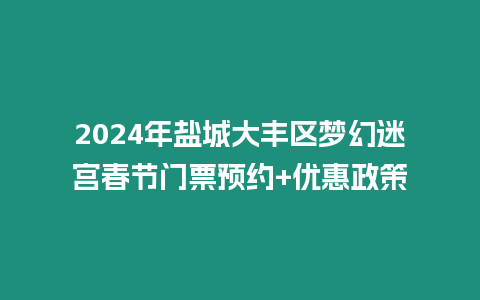 2024年鹽城大豐區(qū)夢(mèng)幻迷宮春節(jié)門票預(yù)約+優(yōu)惠政策