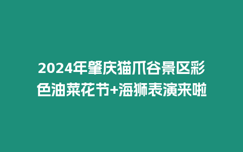 2024年肇慶貓爪谷景區彩色油菜花節+海獅表演來啦