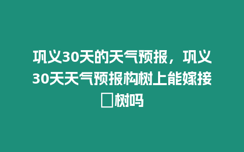 鞏義30天的天氣預(yù)報(bào)，鞏義30天天氣預(yù)報(bào)構(gòu)樹(shù)上能嫁接槡樹(shù)嗎