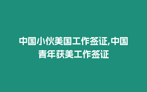 中國小伙美國工作簽證,中國青年獲美工作簽證