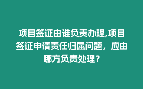 項目簽證由誰負責辦理,項目簽證申請責任歸屬問題，應由哪方負責處理？