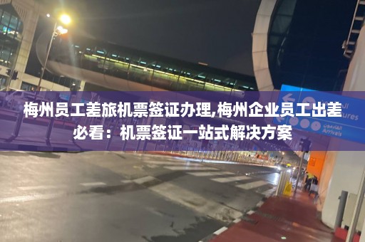 梅州員工差旅機票簽證辦理,梅州企業員工出差必看：機票簽證一站式解決方案