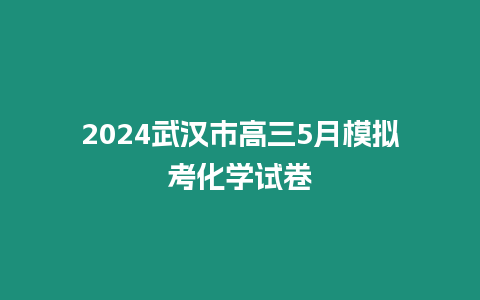 2024武漢市高三5月模擬考化學試卷