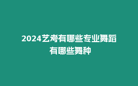 2024藝考有哪些專業舞蹈 有哪些舞種