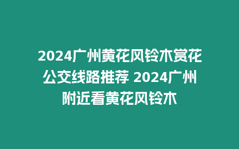 2024廣州黃花風鈴木賞花公交線路推薦 2024廣州附近看黃花風鈴木