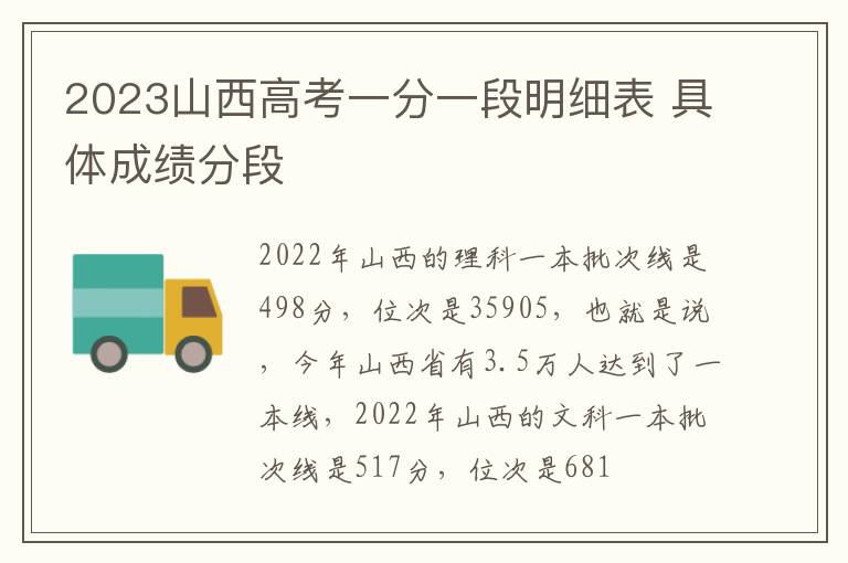 2024山西高考一分一段明細表 具體成績分段