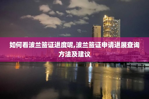 如何看波蘭簽證進度呢,波蘭簽證申請進展查詢方法及建議